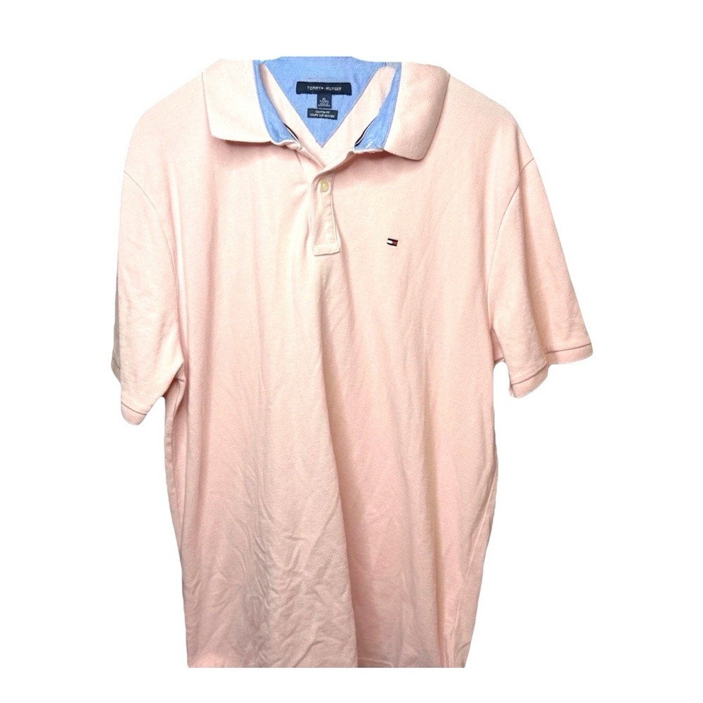 Tommy Hilfiger Polo Pink‎ Salmon Medium Logo chest